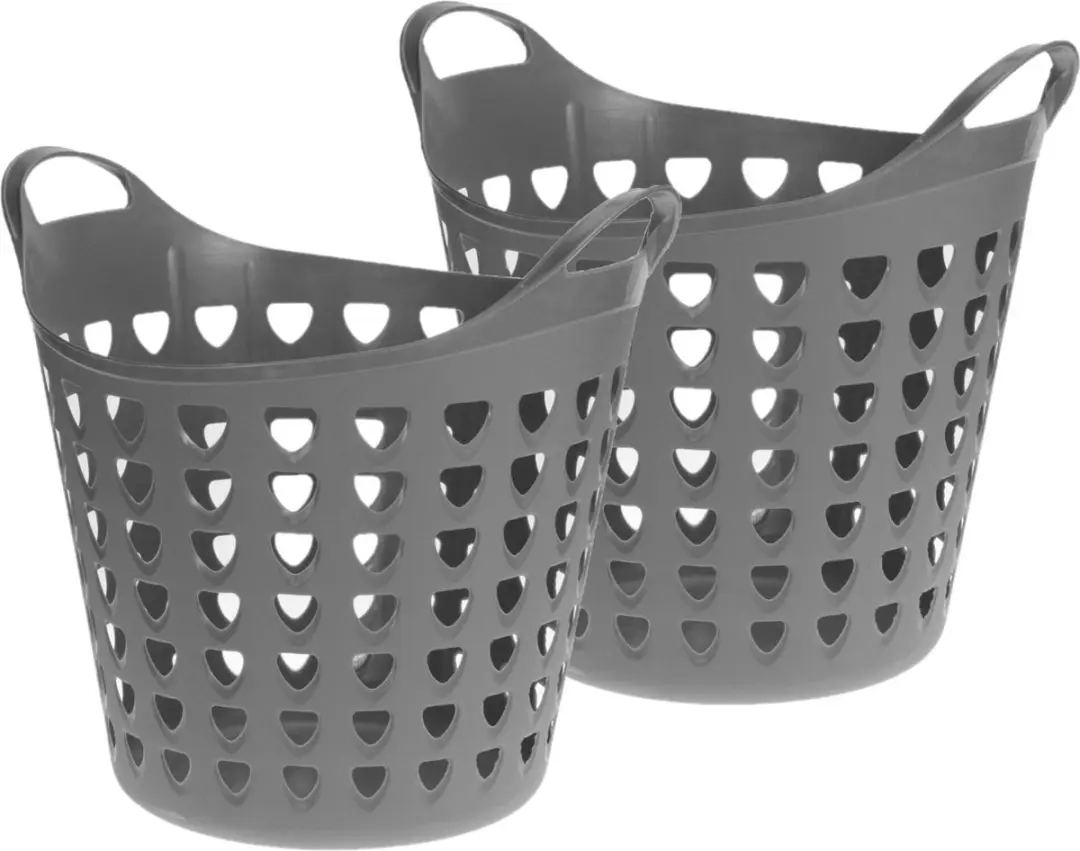 Excellent Houseware Flexibele Wasmand 26L - Grijs