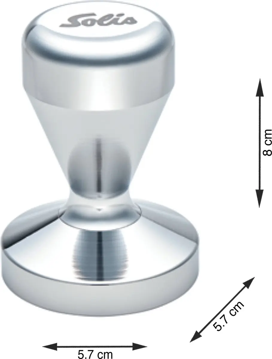 Solis 58mm Tamper - Zilver