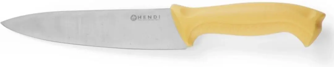 Hendi Koksmes 320mm - Geel HACCP Heft