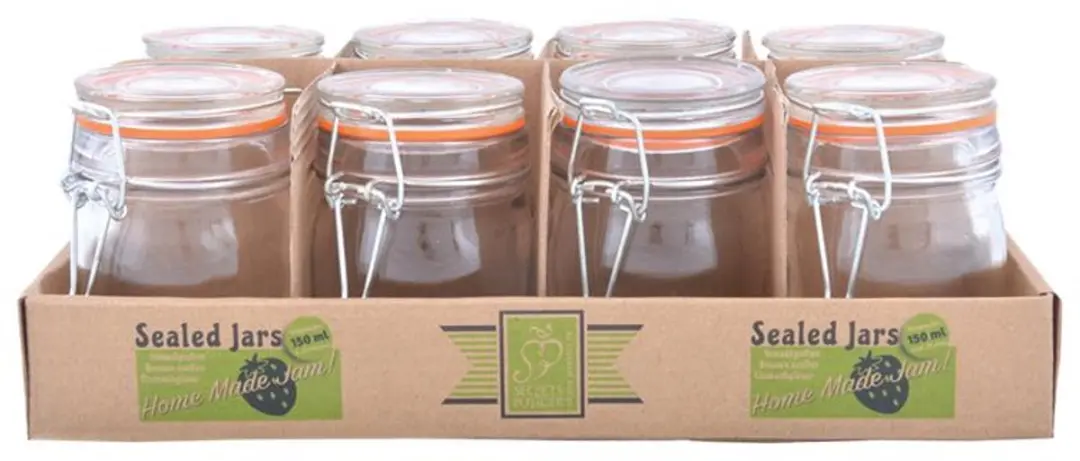 Esschert Design Inmaakbokalen 150ml - 8 Stuks