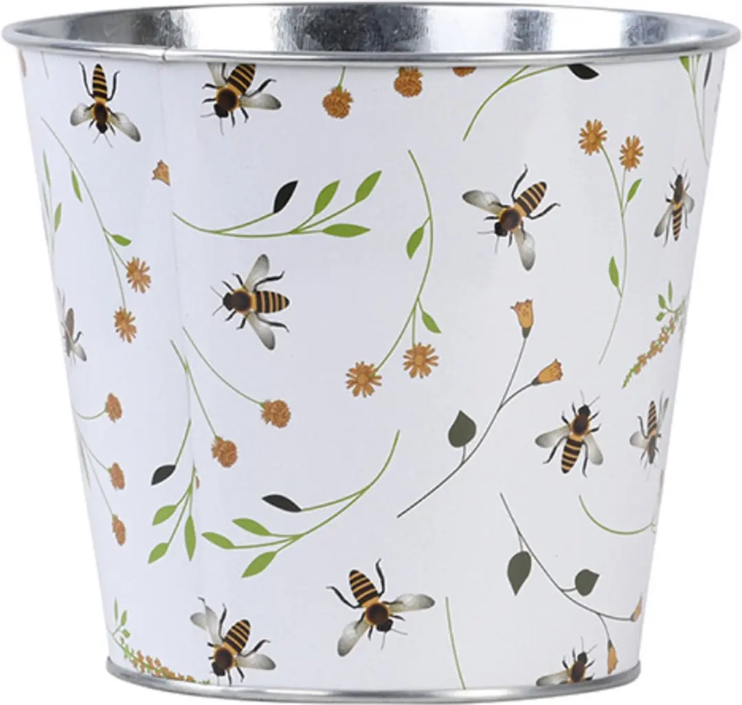 Esschert Design Happy Bee Plantenpot Emmer - 2 Stuks - 1.85L