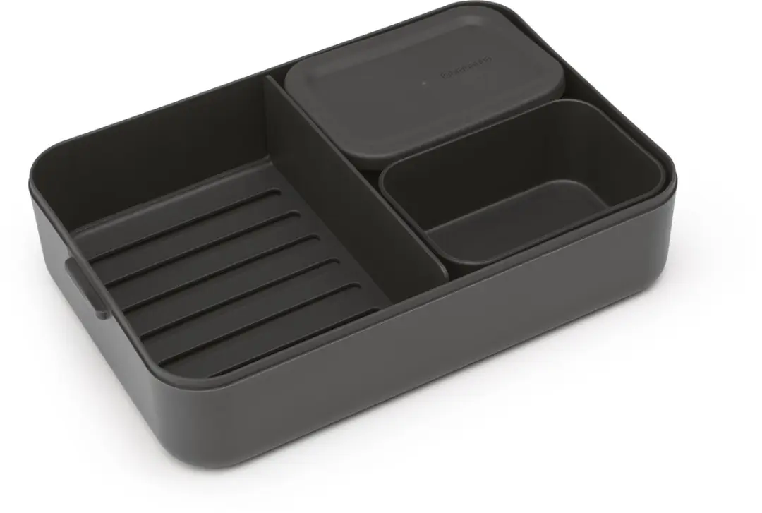Brabantia Make & Take 770036 Lunchboxset - 3-delig - 2L - Dark Grey - afbeelding 6 van 6