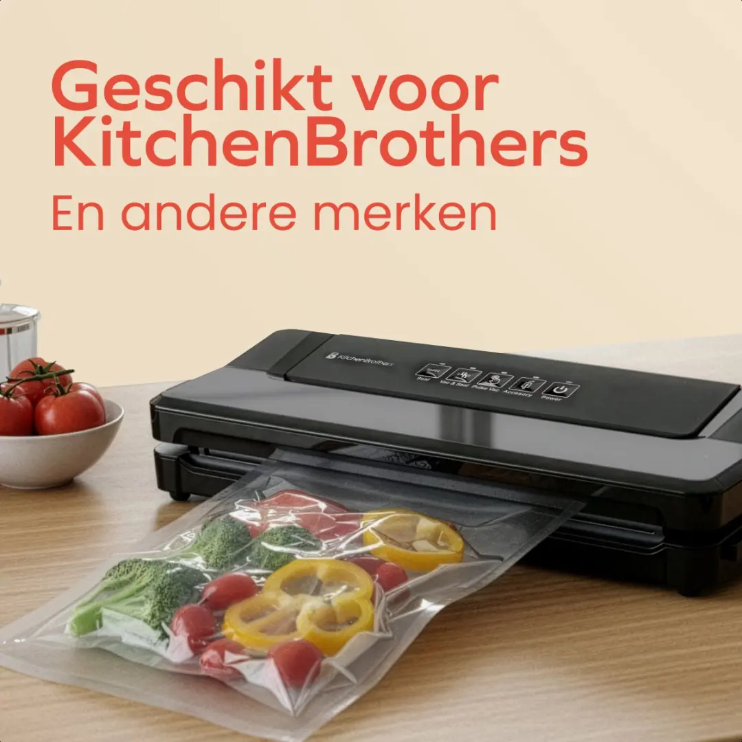 KitchenBrothers Vacuümzakken 100 Stuks 20x30cm - BPA-vrij