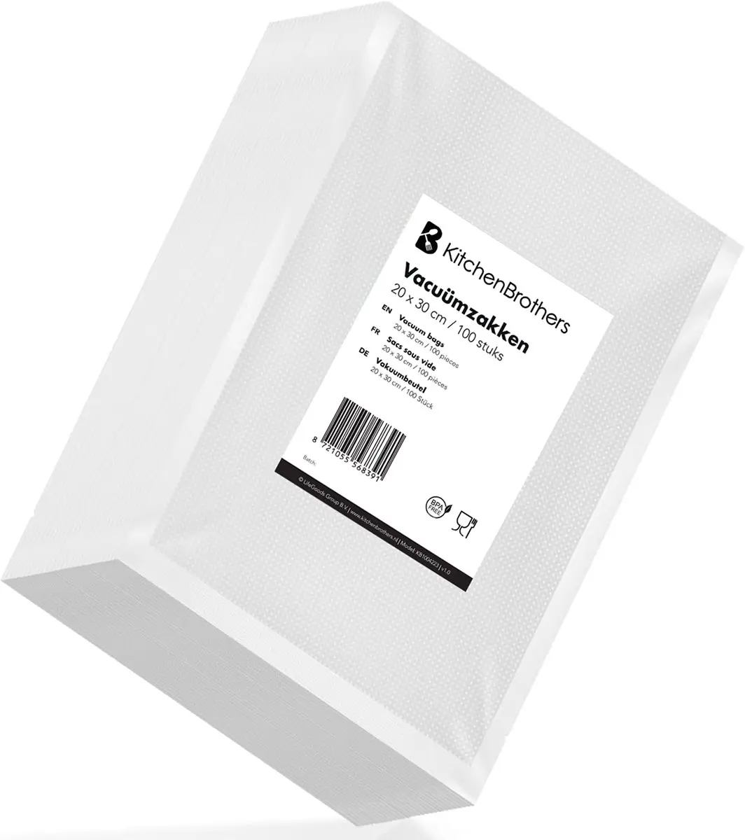 KitchenBrothers Vacuümzakken 100 Stuks 20x30cm