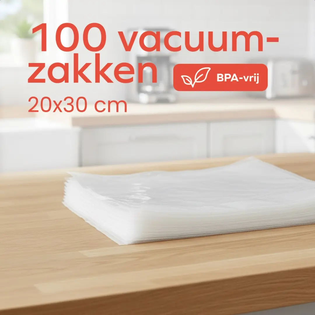 KitchenBrothers Vacuümzakken 100 Stuks 20x30cm - BPA-vrij
