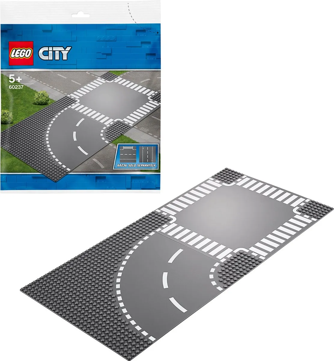 LEGO City Bocht en Kruising 60237 - Blauw