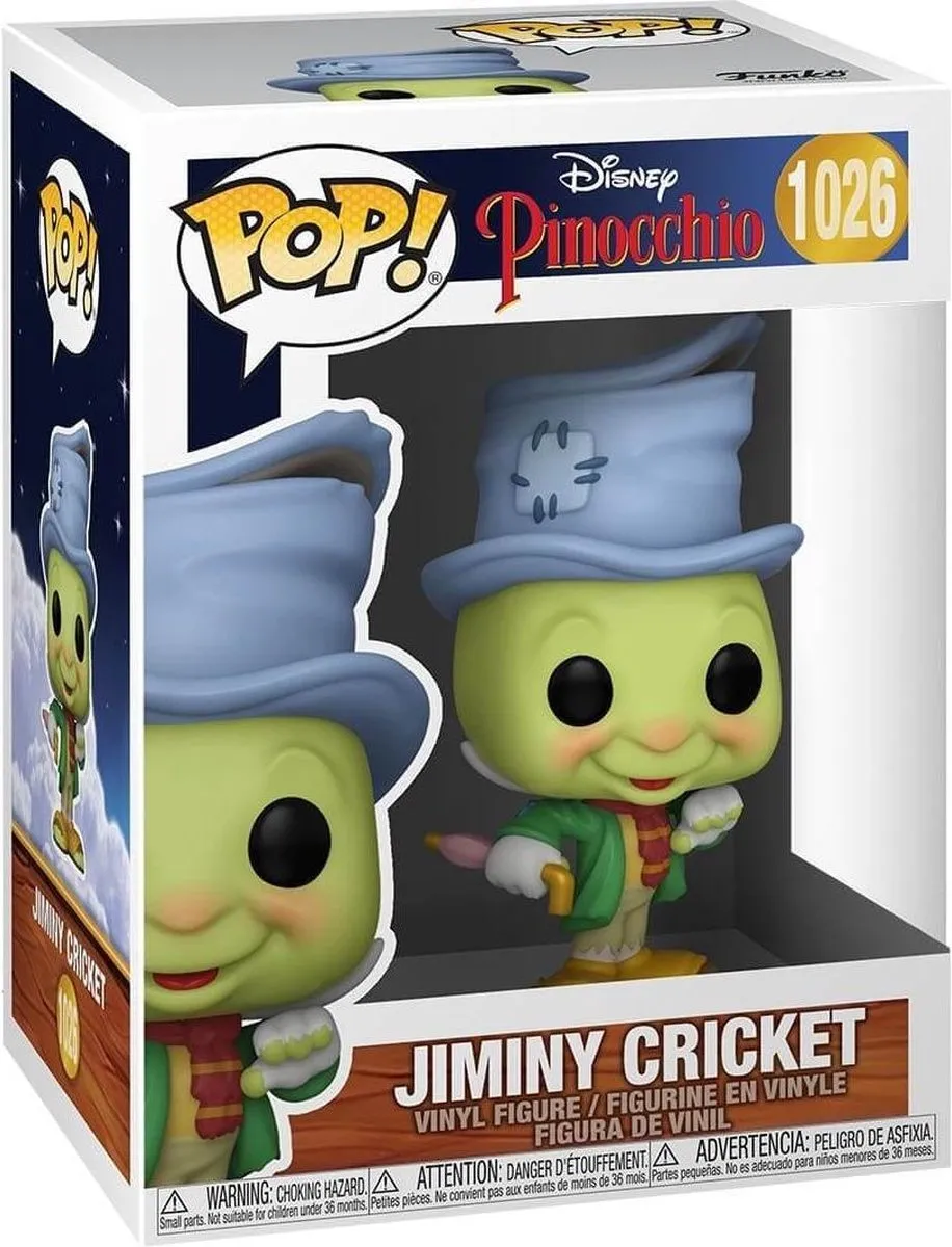 Funko Pinocchio 80th Anniversary Jiminy Cricket POP! - 9cm - Multicolor