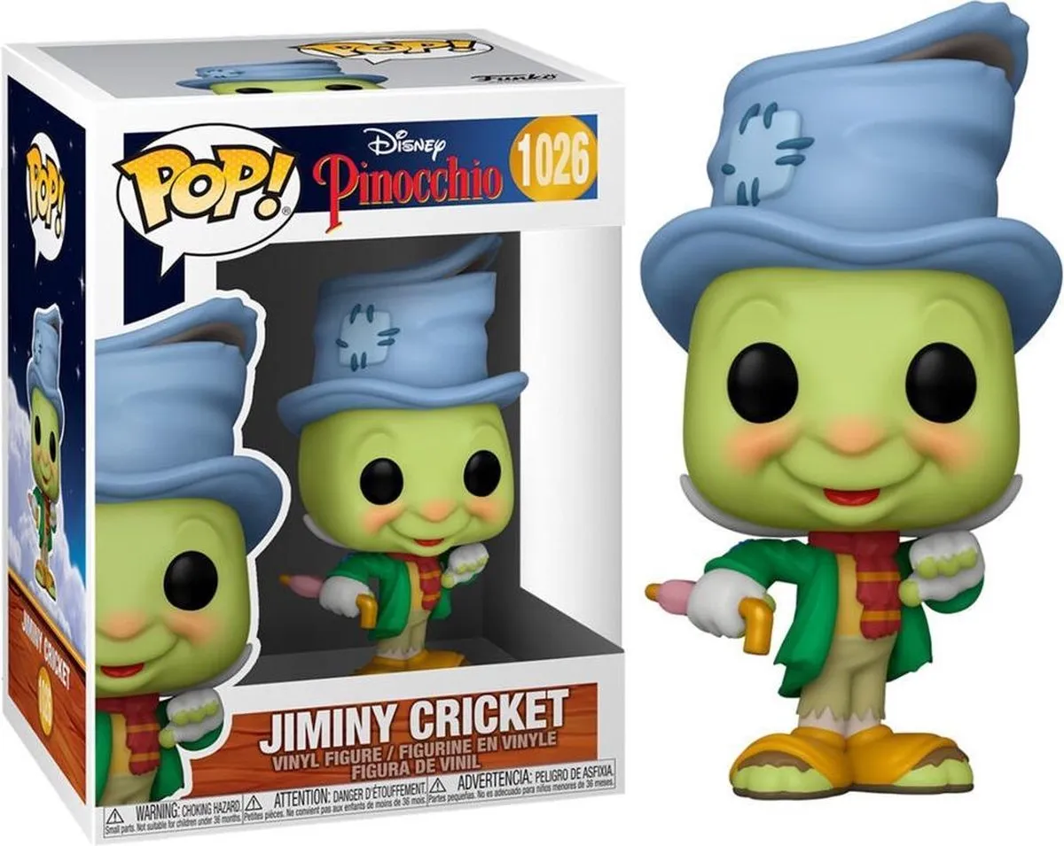 Funko Pinocchio 80th Anniversary Jiminy Cricket POP! - 9cm - Multicolor