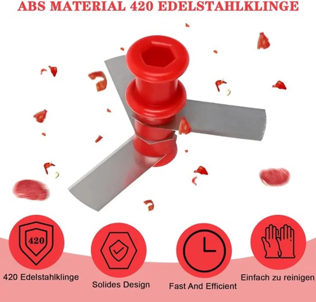 Ecteatoy Hakmolen Multifunctioneel - 3 Messen - Rood