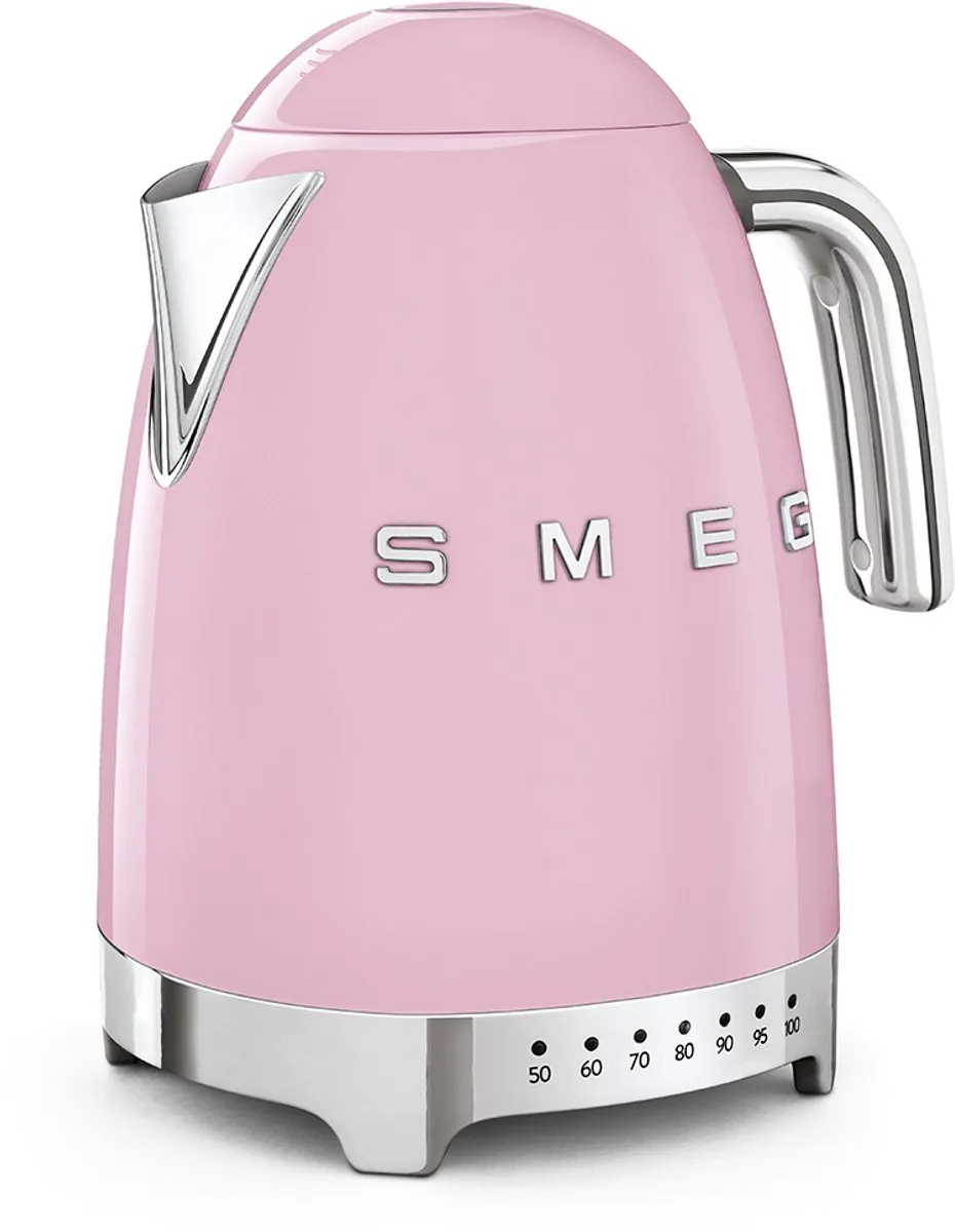 Smeg KLF04PKEU Waterkoker Roze - 1,7L - 7 Temperaturen