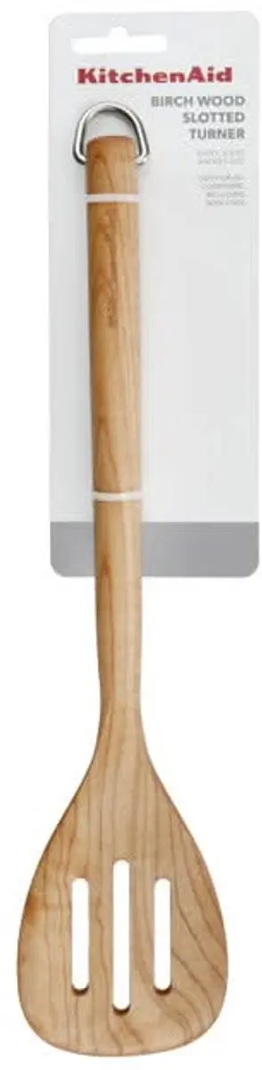 KitchenAid Spatel met Sleuven 35cm - Berkenhout