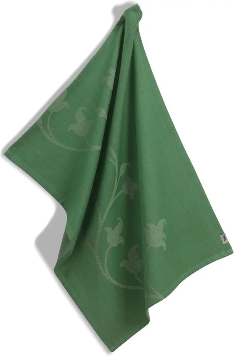 Kela Theedoek Groen Bloemen