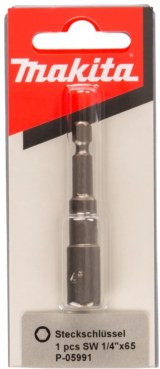 Makita Dopsleutel 1/4" 13mm Magnetisch - Zilver
