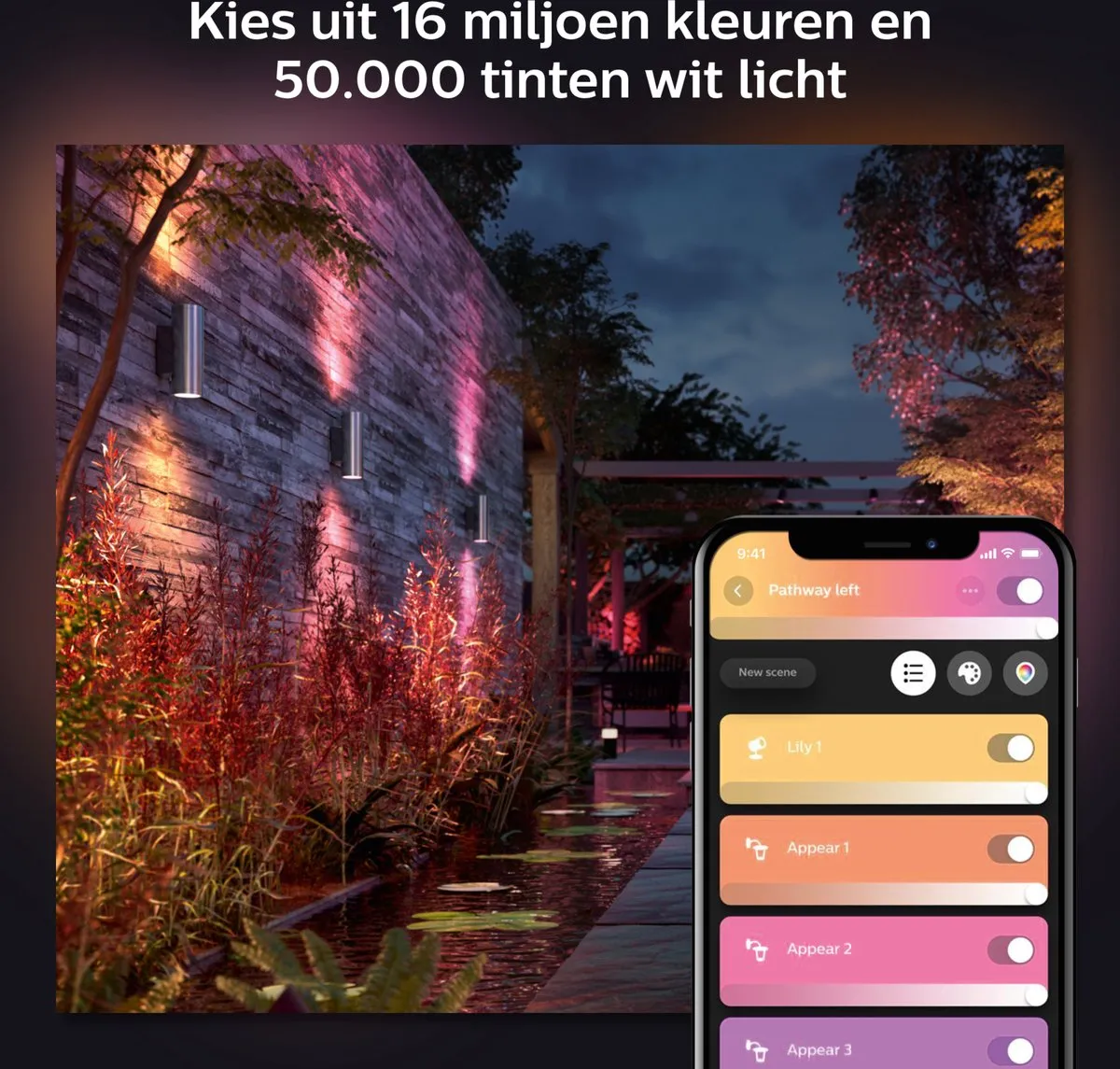 Philips Hue Appear Muurlamp - 2 Lichtpunten - Grijs