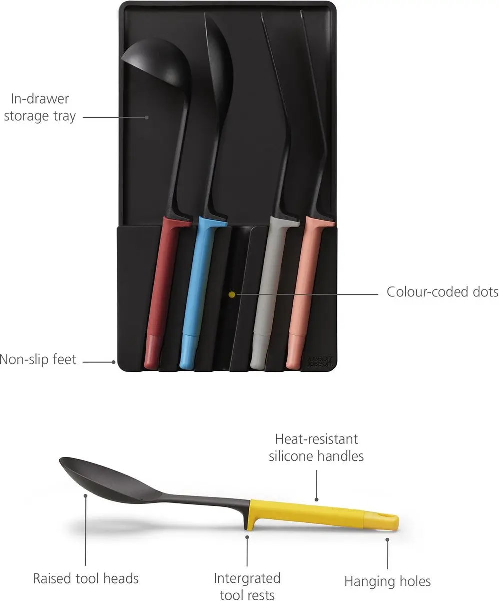 Joseph Joseph Store Keukenhulpen Set - 6 Stuks - Multi
