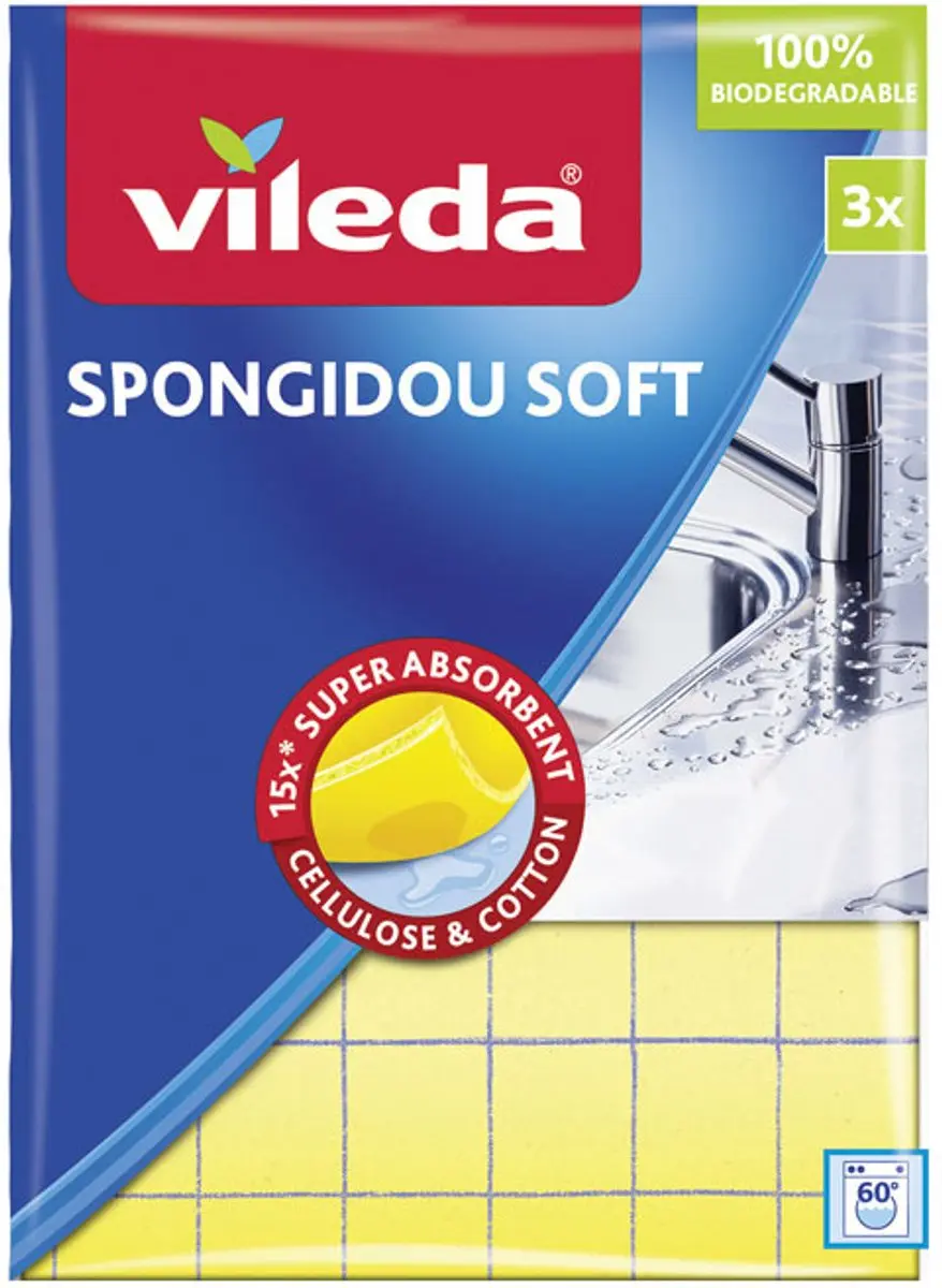 Vileda Spongidou Magic Sponsdoek - 3 Stuks