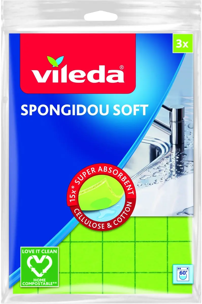 Vileda Spongidou Magic Sponsdoek - 3 Stuks