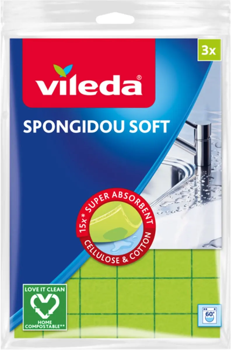 Vileda Spongidou Magic Sponsdoek - 3 Stuks