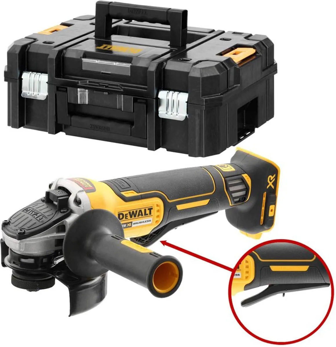 DeWalt DCG406NT Accu Haakse Slijper 18V XR - 125mm Metaal