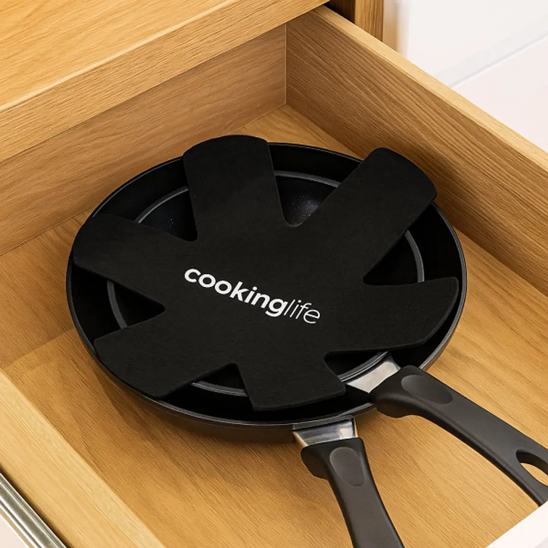 Cookinglife Pannenbeschermers Antraciet - Ø38cm - 2 Stuks