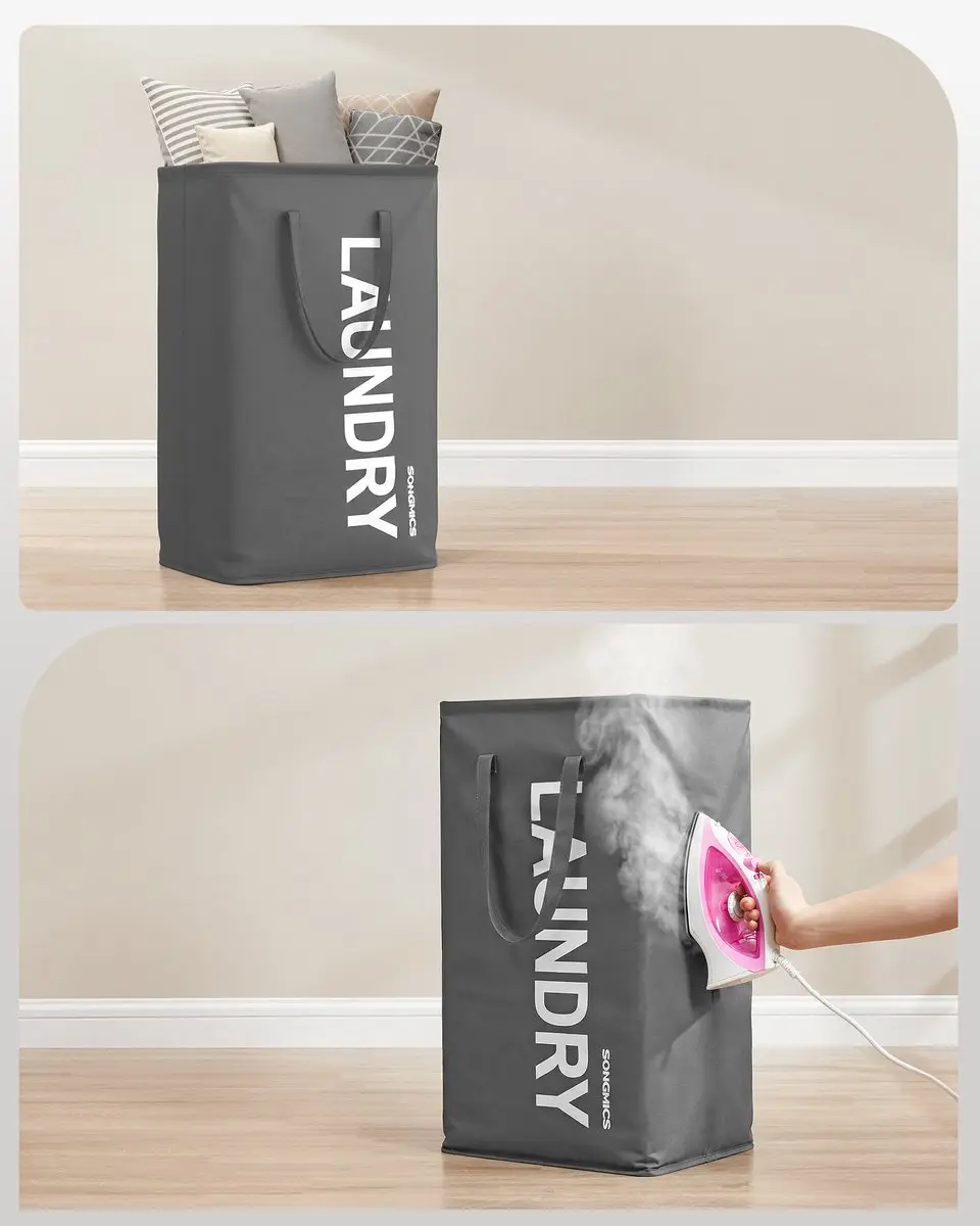 Songmics RLH001GN01 Opvouwbare Wasmand 80L - Grijs
