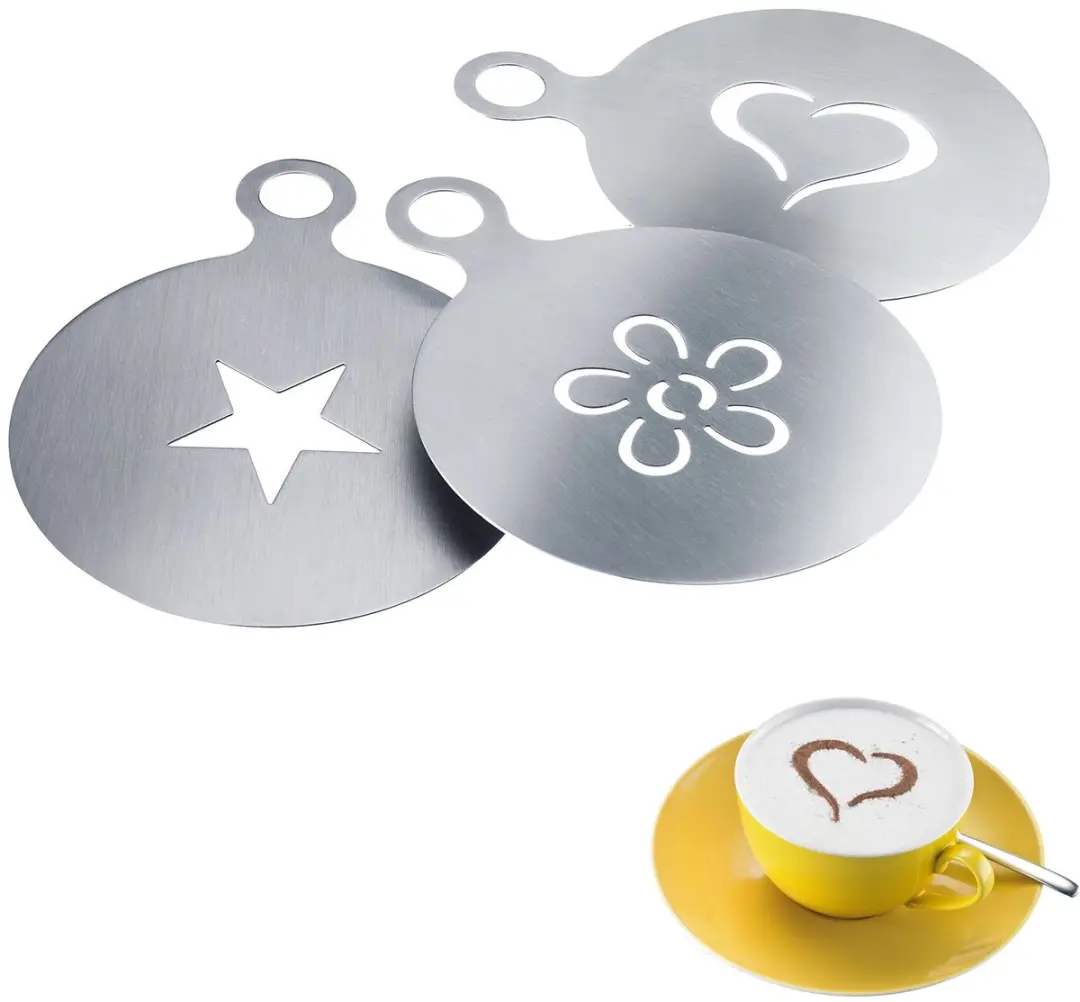 Westmark Cappuccino Sjablonen 3-delig - Ø10cm - Roestvrij staal