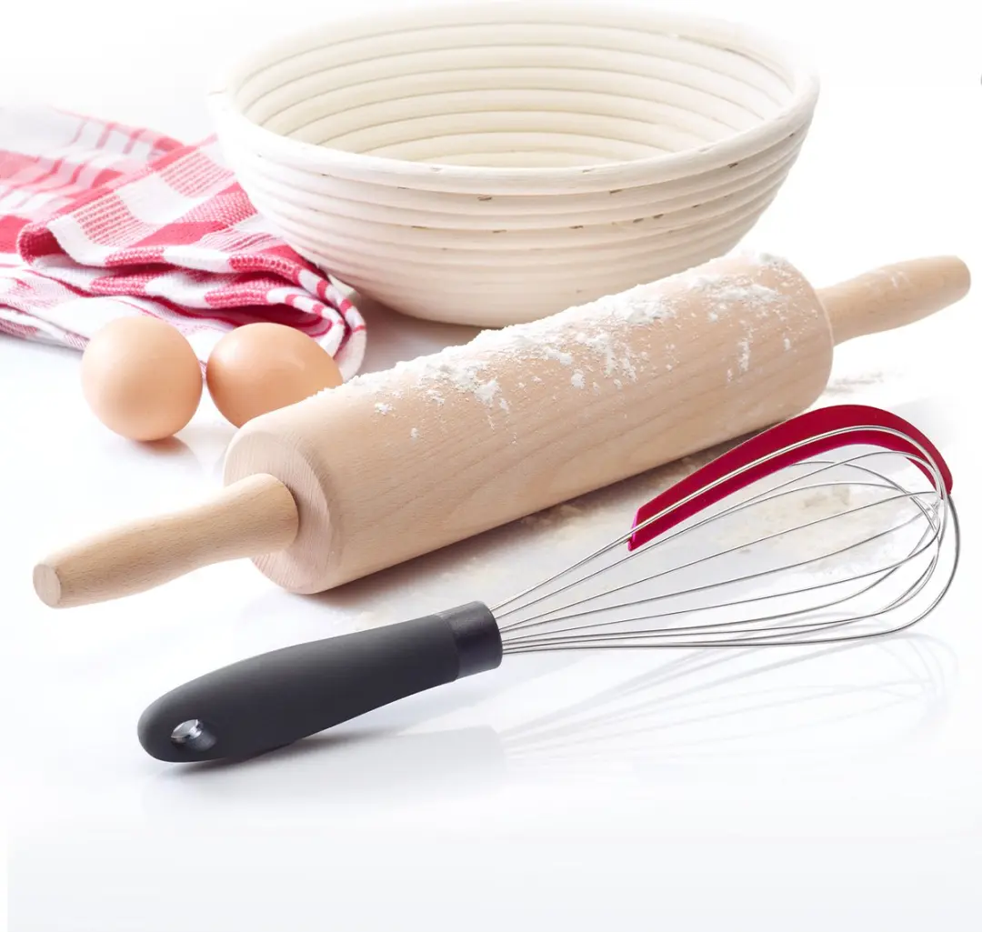 Westmark Garde met Schraper - Siliconen - Rood/Zilver/Zwart