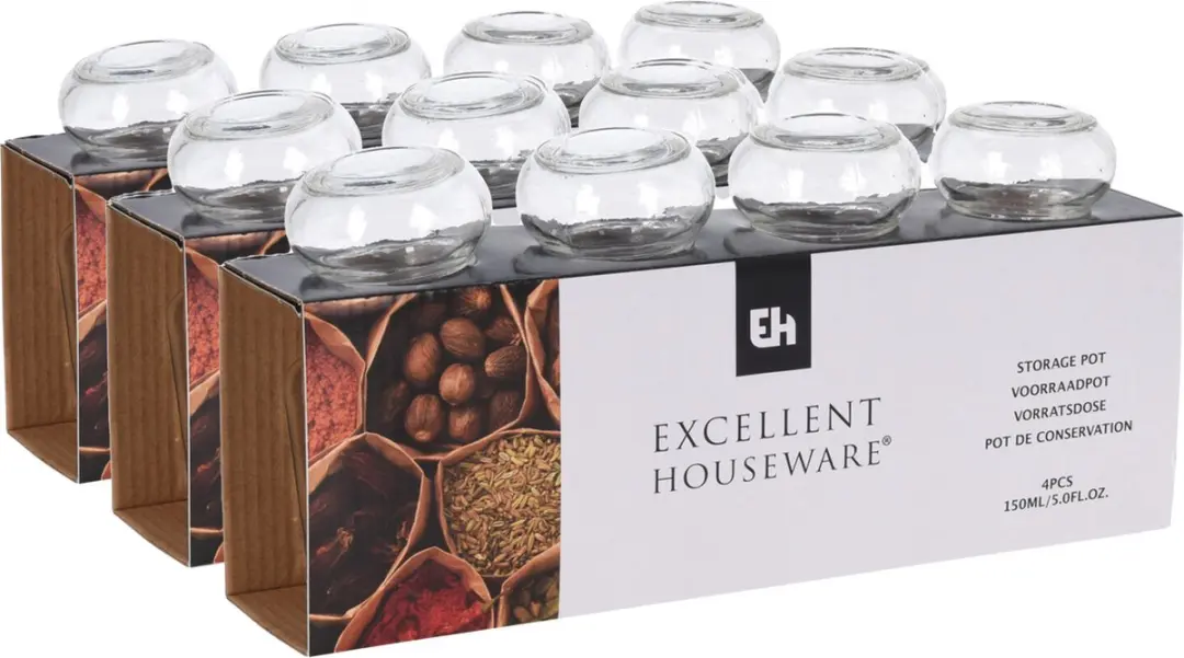 Excellent Houseware Kruidenpotjes 150ml