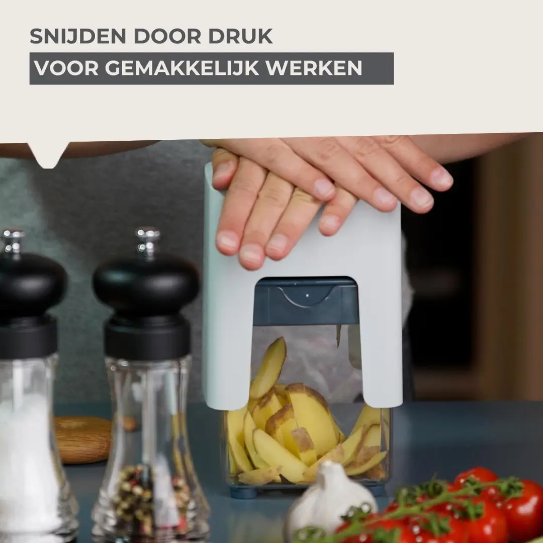 Fackelmann Easy Prepare Handmatige Frietsnijder - Wit/Grijs - afbeelding 6 van 6