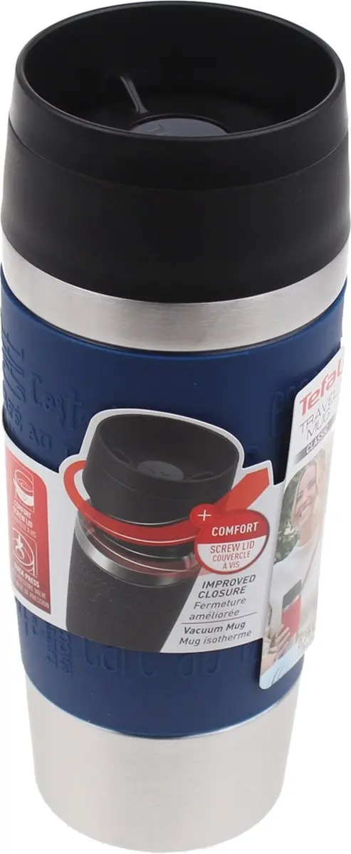 Tefal Travel Mug Classic N2020310 Thermosfles 360ml - Donkerblauw