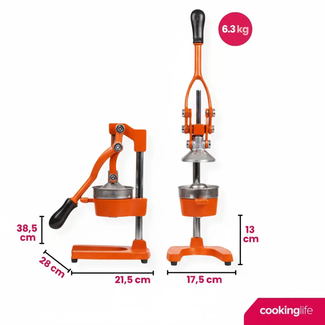 Cookinglife Gietijzeren Citruspers Oranje