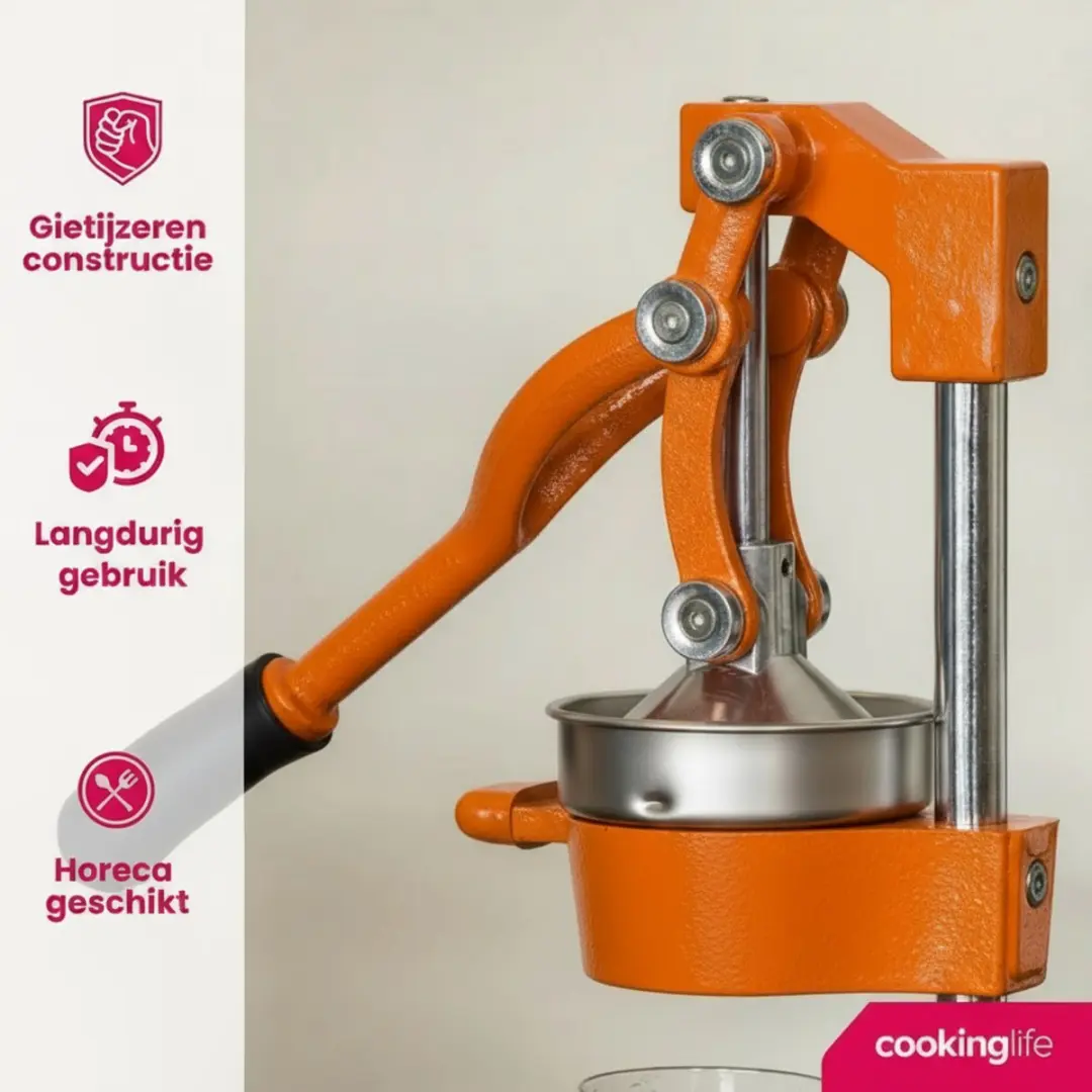 Cookinglife Gietijzeren Citruspers Oranje