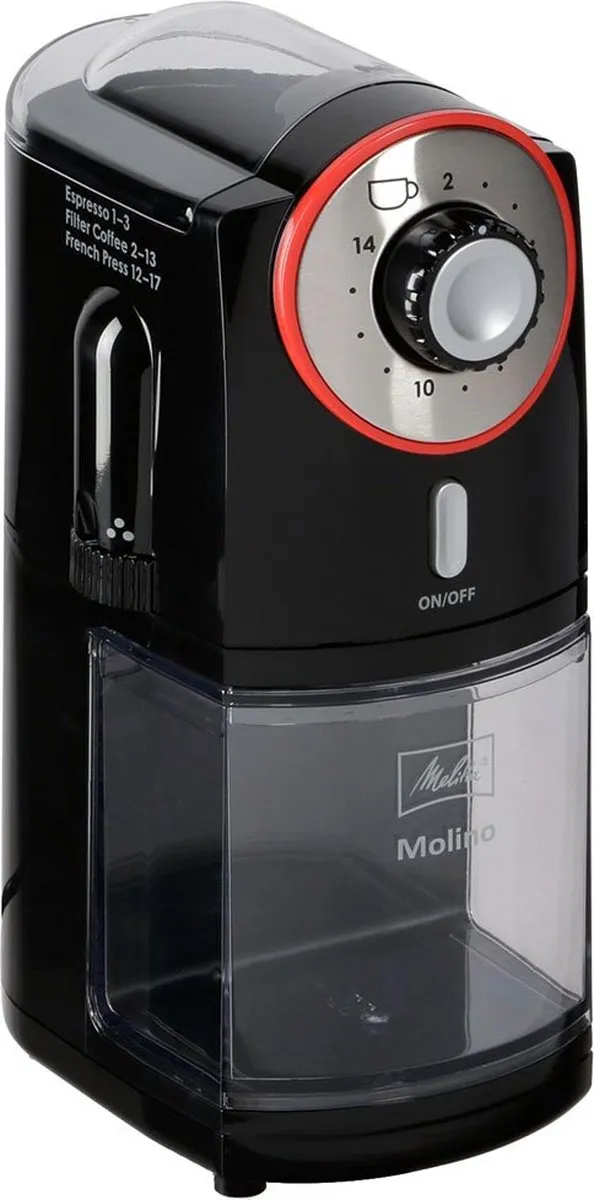Melitta Molino 1019-01 Koffiemolen - 100W - 200g - Rood