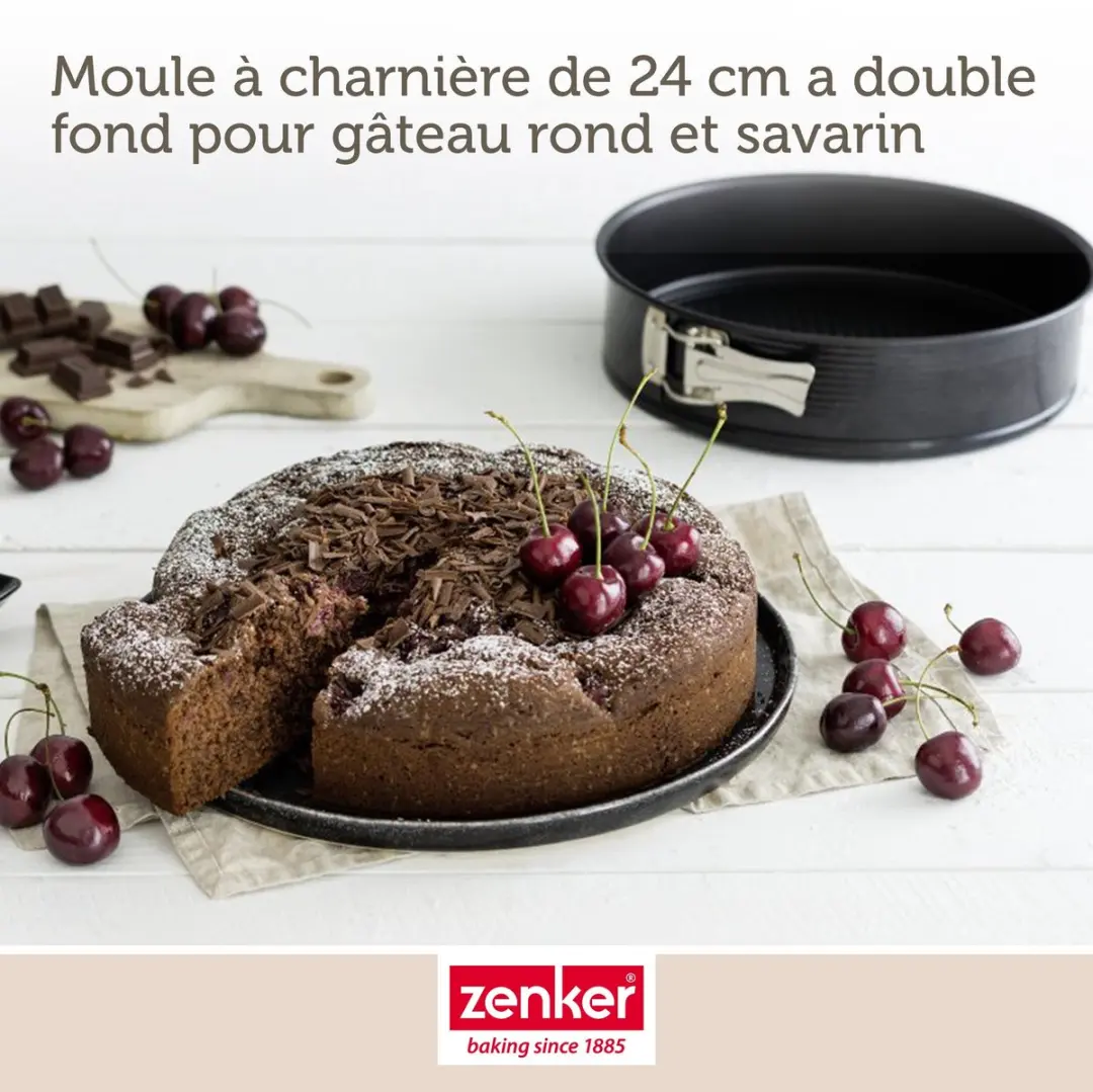 Zenker Cake- en Savarinvorm 24cm - Zwart