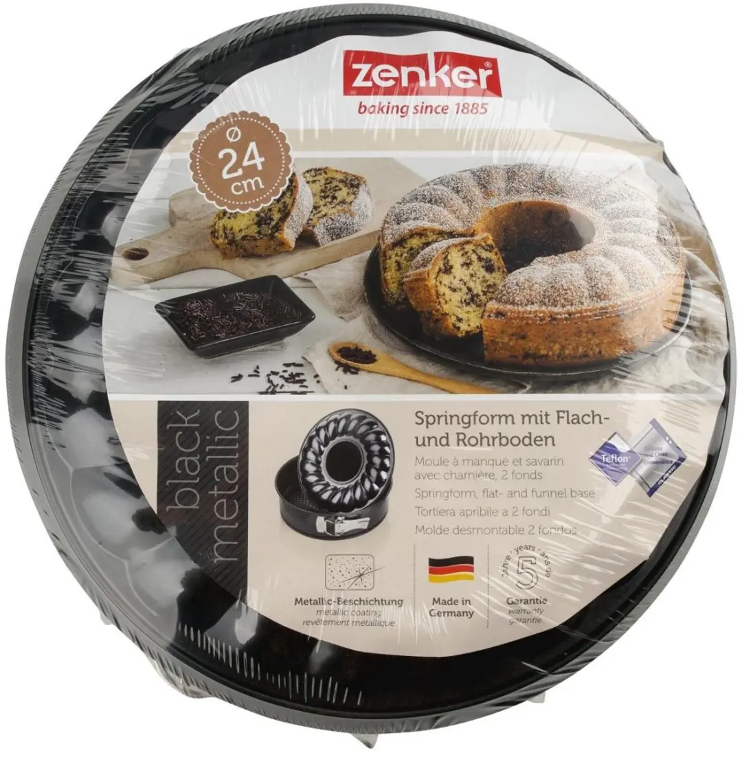 Zenker Cake- en Savarinvorm 24cm - Zwart - afbeelding 6 van 6
