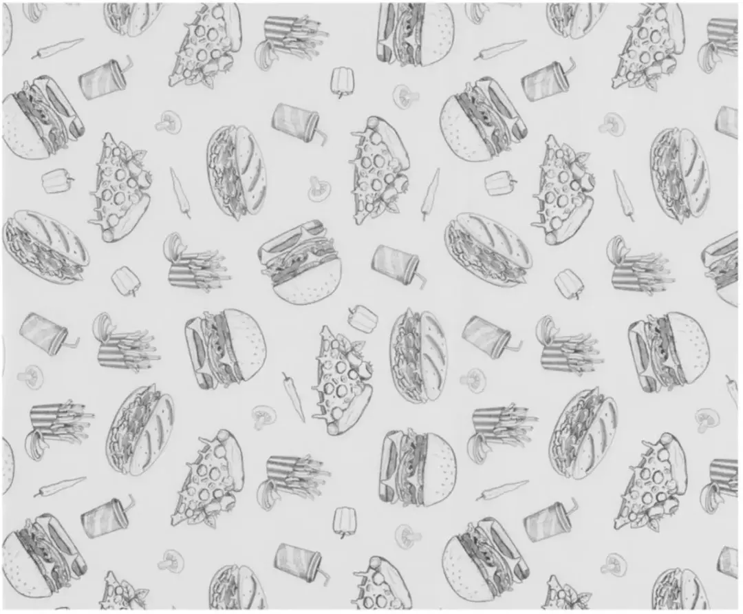 HENDI Vetbestendig Papier Fast-Food Patroon 200x250mm - 500 Stuks - afbeelding 3 van 4
