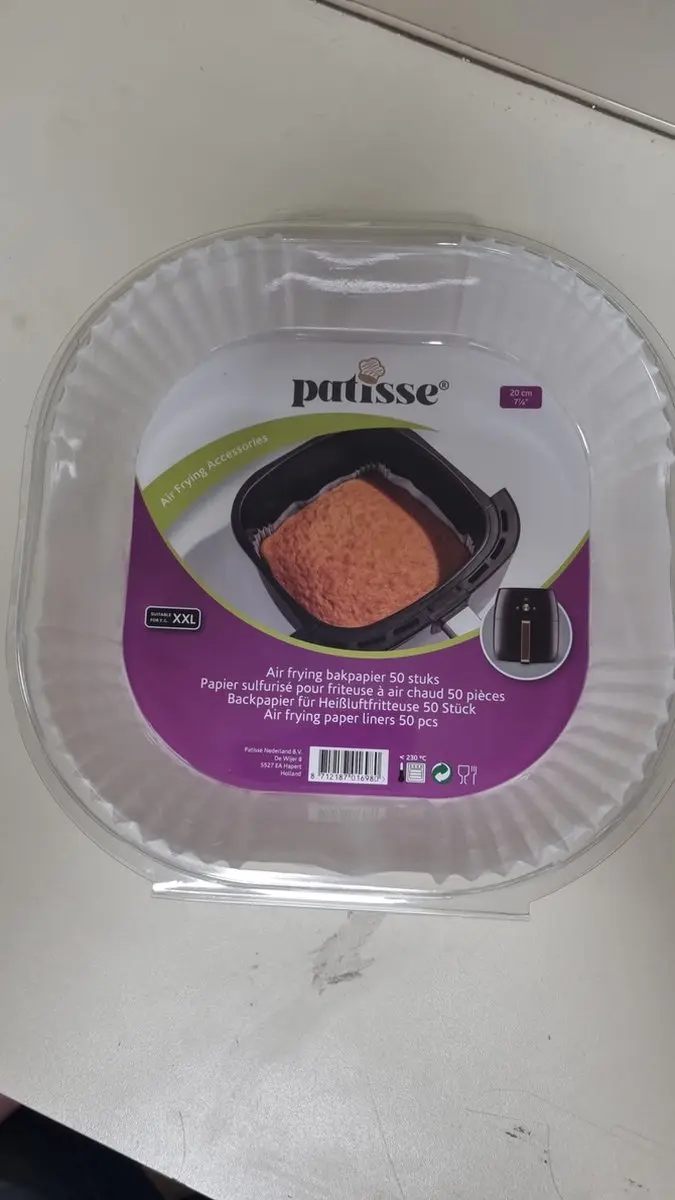 Patisse Airfryer Bakpapier 20cm - 50 Stuks