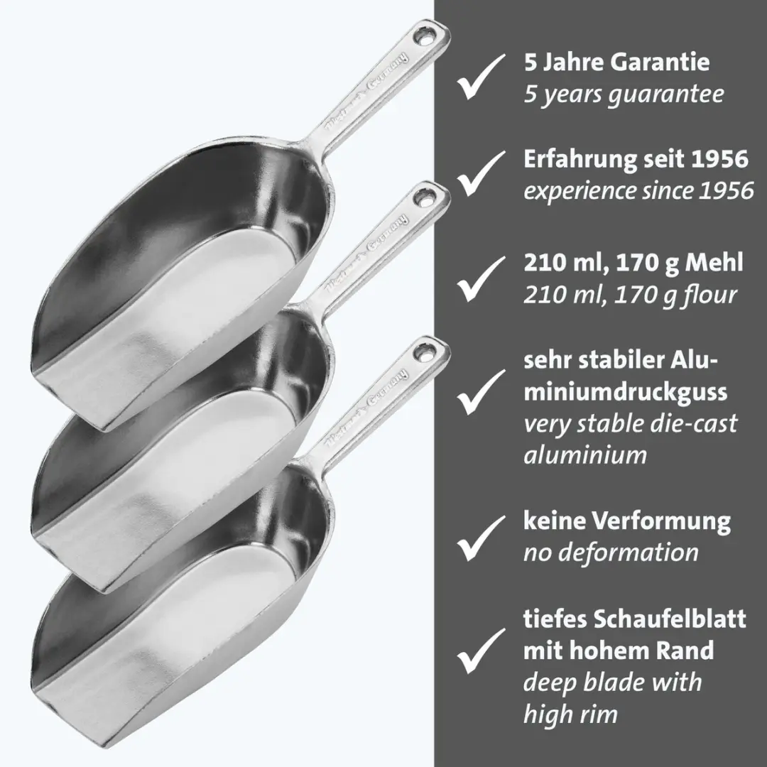 Westmark Hygia Huishoudschepjes 210ml - 3 Stuks - Zilver