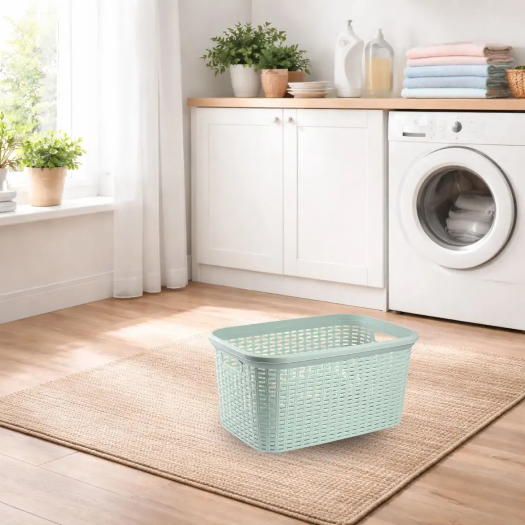 Excellent Houseware Wasmand 35L - 2 Stuks - Mintgroen