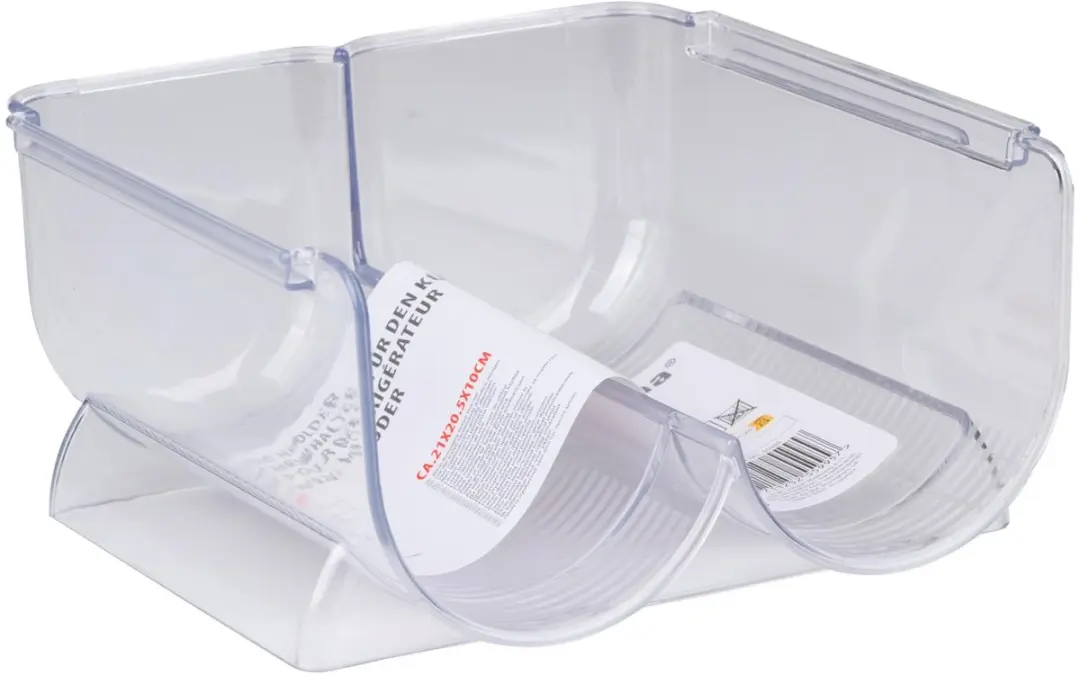 Alpina Fleshouder Koelkast Organizer 21x20,5cm - 2 Vakken - Meerkleurig