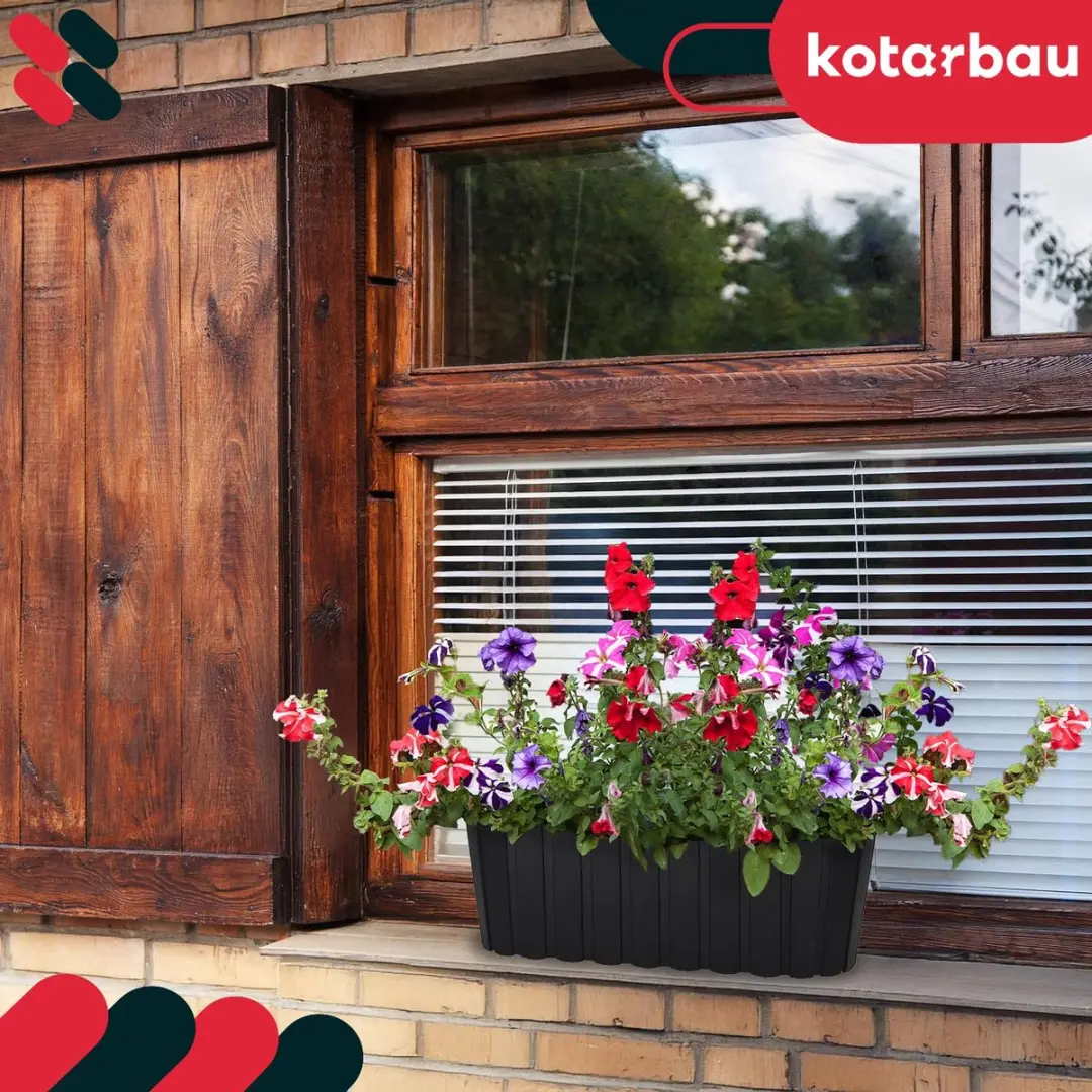 Prosperplast Balkonserie Antraciete Plantenbak 40cm - afbeelding 6 van 6