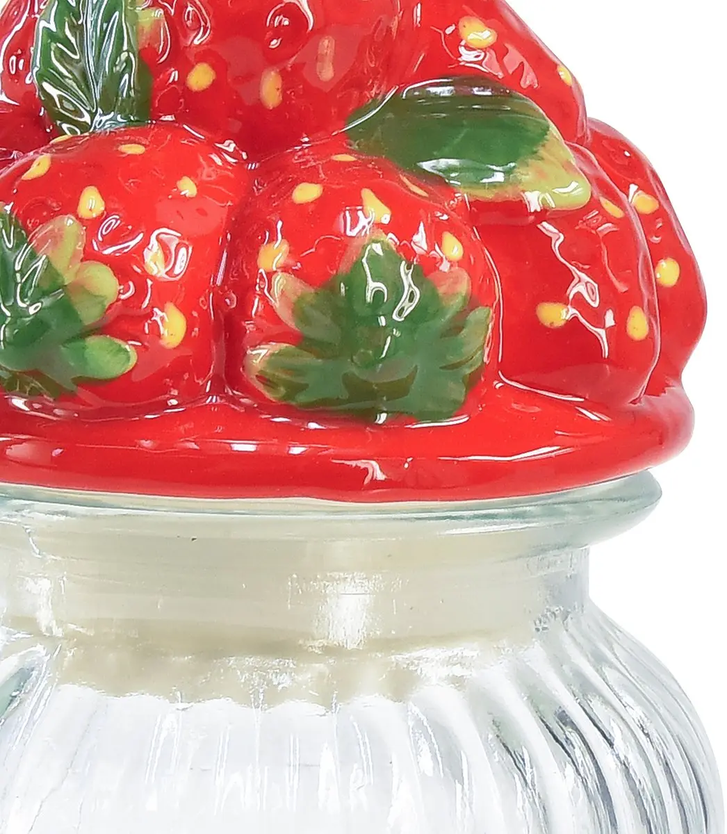 Decoris Voorraadpot Aardbei 26,5cm - 1500ml - Glas