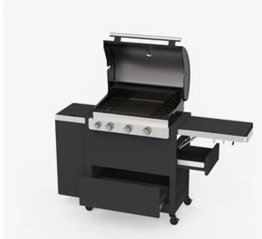 Barbecook Stella 3221 Gasbarbecue 5 Branders - 14 Hamburgers - Zwart