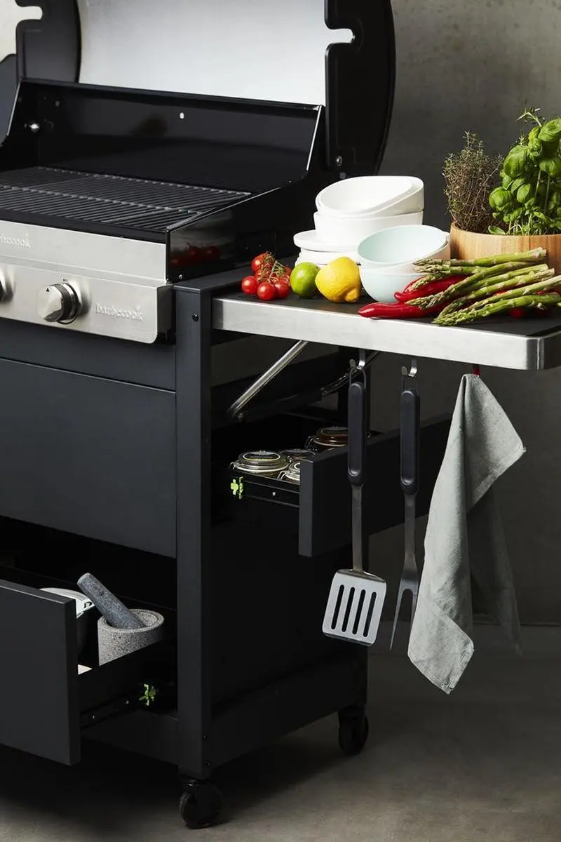 Barbecook Stella 3221 Gasbarbecue 5 Branders - 14 Hamburgers - Zwart
