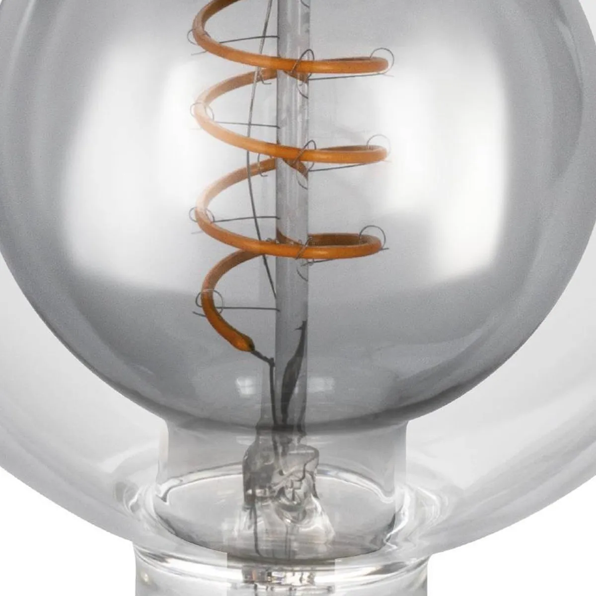 Eglo LED Lamp E27 G125 Ø12,5cm - Zwart/Rookglas 2000K