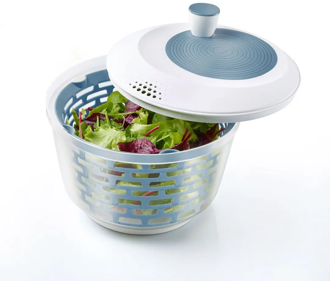 Westmark Saladeset Blauw - Slacentrifuge met bestek & shaker