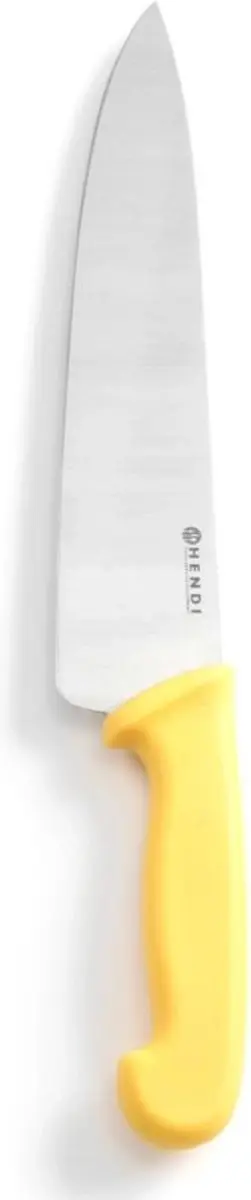 Hendi Koksmes 385mm - Geel HACCP Heft
