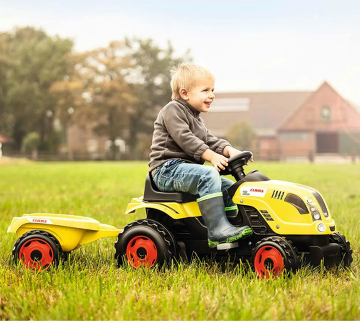 Smoby Claas Farmer XL Traptractor 7600710114 - Groen - afbeelding 6 van 6