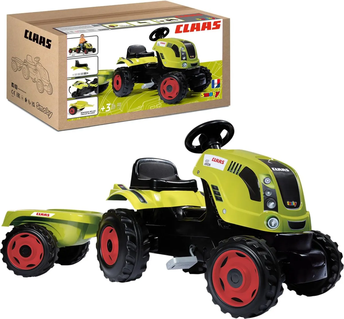 Smoby Claas Farmer XL Traptractor 7600710114 - Groen