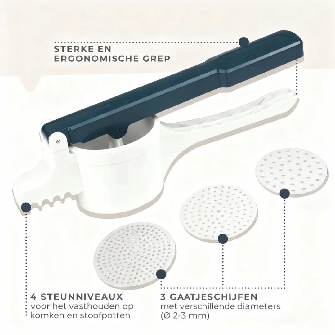 Fackelmann Easy Prepare Aardappelstamper & Spätzlemaker - Wit